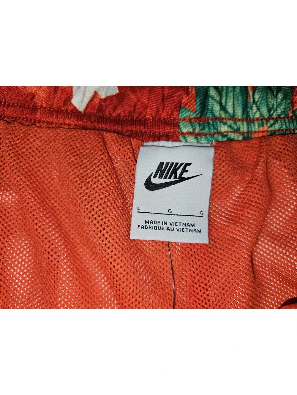 Nike Club Flow 6” Swim Shorts Floral HV4610-846 Pockets Drawstring Men’s Large